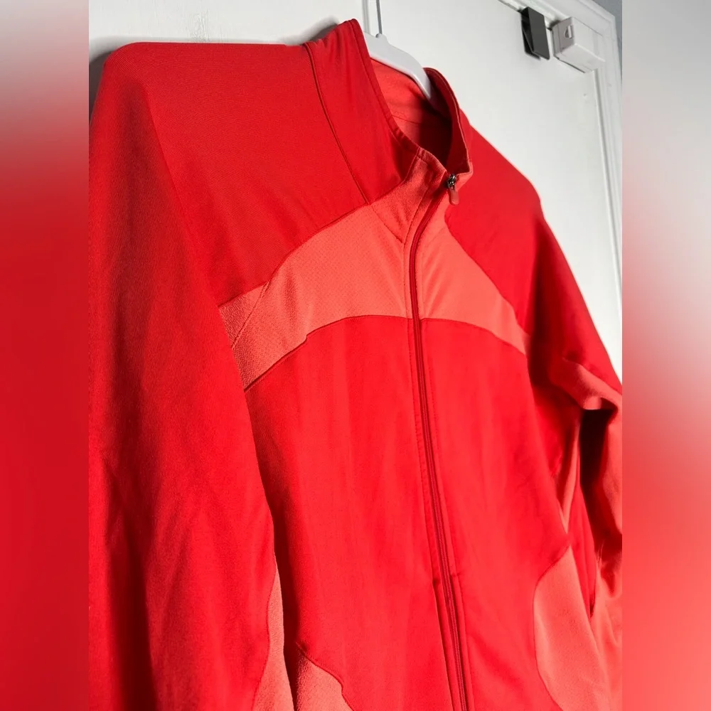 adidas Red Women's Full-Zip Athletic Jacket